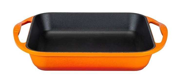 Lava Kare Döküm 26 cm Kızartma Tava Turuncu