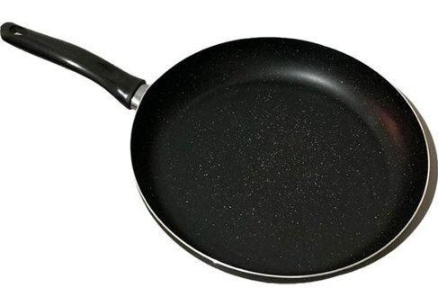 Essenso Plastik Saplı Alüminyum 30 cm Düz Tava Siyah
