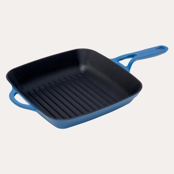 Pot Art Kare Döküm 26 cm Grill Tava Mavi