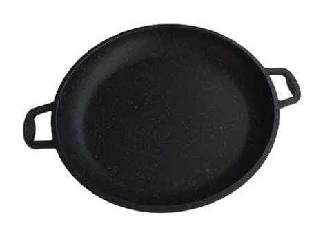 Essenso Döküm Saplı Granit 36 cm Saç Tava Siyah