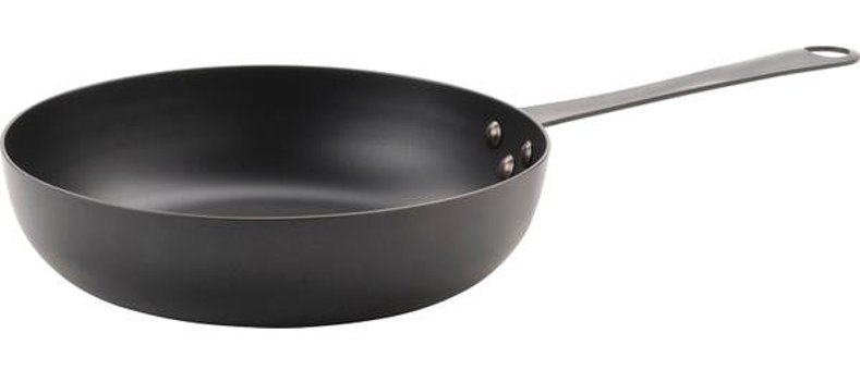 Hobiceyiz Vardagen Çelik 24 cm Düz Tava Siyah