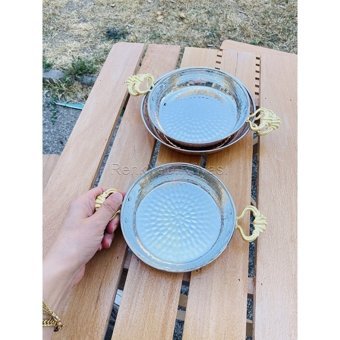 Renk Yapı Rüyası El Yapımı Bakır 20 cm Sote Tava Gri
