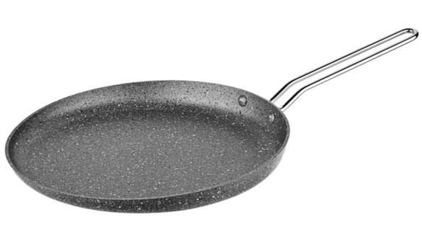 O.M.S 3234 Metal Saplı Alüminyum 30 cm Krep Tava Gri