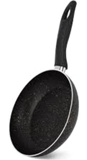 Tomurcuk Home Plastik Saplı Granit 28 cm Düz Tava Siyah