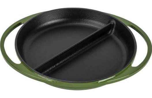Lava 2 Bölmeli Döküm 20 cm Sahan Tava Yeşil