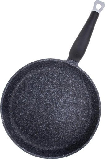 Aryıldız T/T Cold Stone Plastik Saplı Alüminyum Döküm 28 cm Düz Tava Siyah