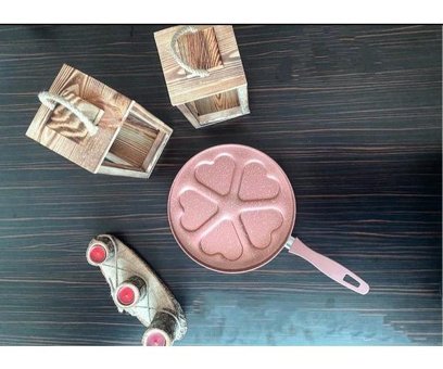 Essenso Plastik Saplı Döküm 27 cm Krep Tava Pembe