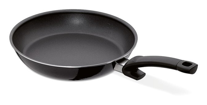 Fissler Protect Ema X Comfort Plastik Saplı Alüminyum 24 cm Düz Tava Siyah