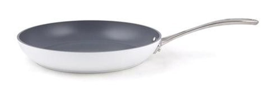 Essenso Ecotouch Lisbon Çelik Saplı Alüminyum 24 cm Düz Tava Beyaz