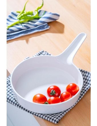 Bianco Perla Porselen 33 cm Düz Tava Beyaz