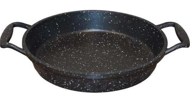 Essenso Kabartmalı Döküm Saplı Döküm 22 cm Sahan Tava Siyah