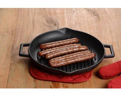 Lava Döküm 26 cm Grill Tava Siyah
