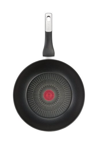 Tefal Plastik Saplı Alüminyum 28 cm Düz Tava Siyah