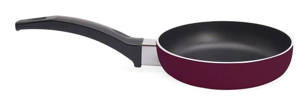 Nishev Asorti Renkler Plastik Saplı Teflon 12 cm Sos Tava Bordo