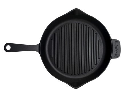 Lava Döküm 28 cm Grill Tava Siyah
