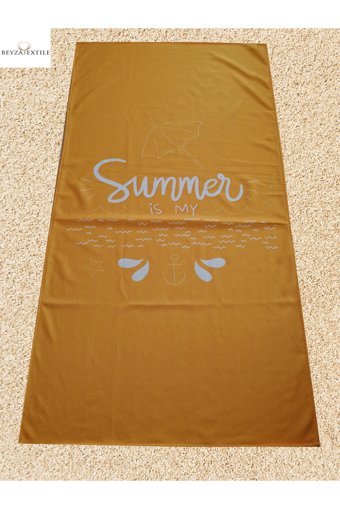 Beyzateks Tekstil 75x150 cm Pamuklu Plaj Havlusu Çok Renkli