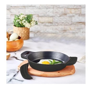 Amboss Kuvars KUV-7739 Plastik Saplı Döküm 18 cm Sahan Tava Siyah