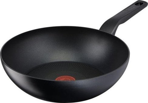 Tefal Force Plastik Saplı Titanyum 28 cm Wok Tava Siyah