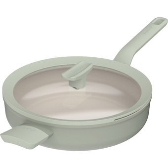 Berghoff Leo Balance Sage Kapaklı Plastik Saplı Alüminyum 26 cm Düz Tava Yeşil