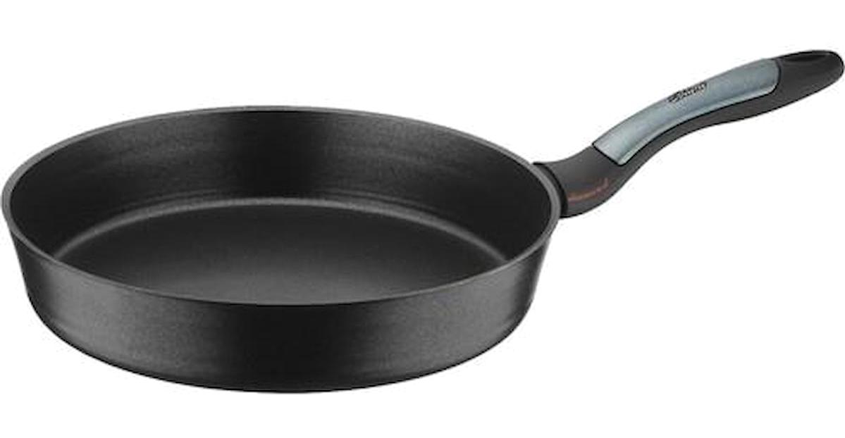 Brioni Diamond Plastik Saplı Döküm 28 cm Düz Tava Siyah