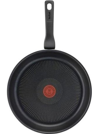 Tefal 3X Force Plastik Saplı Titanyum 24 cm Düz Tava Siyah