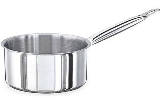 Özbir Tabansız Çelik Saplı Paslanmaz Çelik 24 cm Kaçerola Tava Gri
