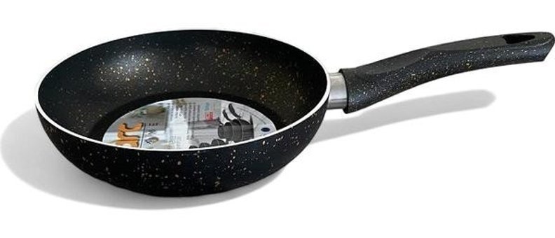 Arc Home Plastik Saplı Alüminyum 18 cm Düz Tava Siyah