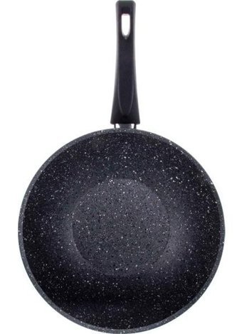 Aryıldız Solido Premium Plastik Saplı Alüminyum Döküm 28 cm Wok Tava Siyah