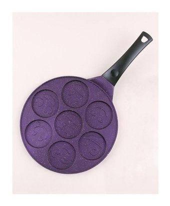 Ardev 7 Bölüm Plastik Saplı Döküm 28 cm Pankek Tava Mor