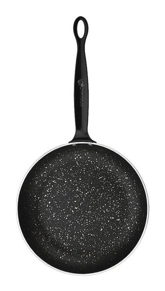 Korkmaz Pro-Chef A2840 Plastik Saplı Granit 20 cm Düz Tava Siyah