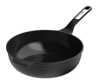 Berghoff Leo Phantom Plastik Saplı Alüminyum 28 cm Wok Tava Siyah