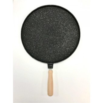 Nidage J117 Ahşap Saplı Döküm 36 cm Gözleme - Bazlama Tava Siyah
