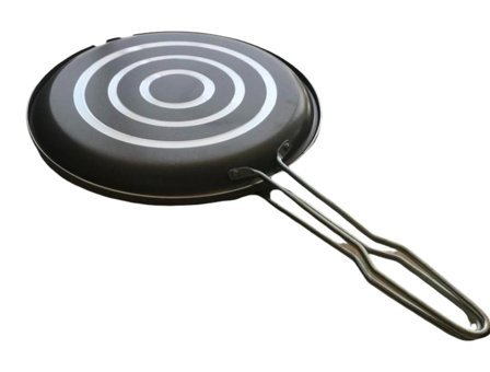 Alkar Çift Taraflı Alüminyum Saplı Granit 32 cm Balık - Gözleme - Börek Tava Siyah