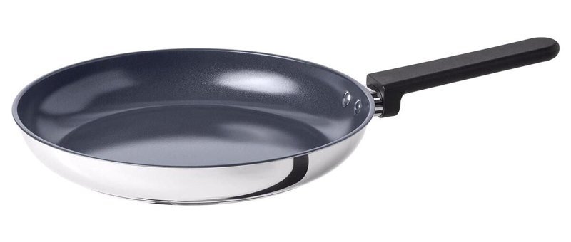 Ikea Middagsmat 00463689 Plastik Saplı Alüminyum 28 cm Kızartma Tava Gri