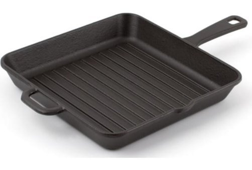 Sürel Kare Döküm Saplı Demir Döküm 24 cm Grill Tava Siyah