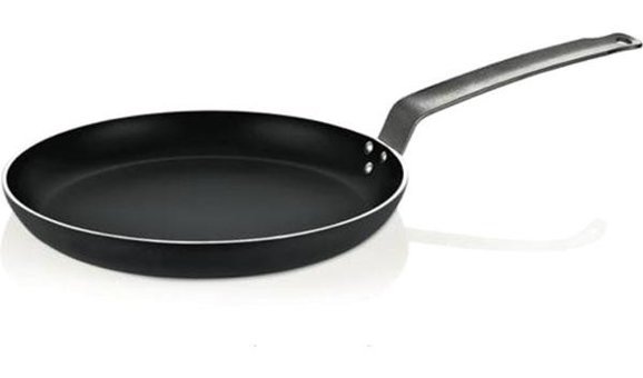 Evren Gust Dark Çelik Saplı Alüminyum 30 cm Krep Tava Siyah