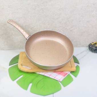Meşeler Bakalit Saplı Granit 32 cm Düz Tava Rose Gold