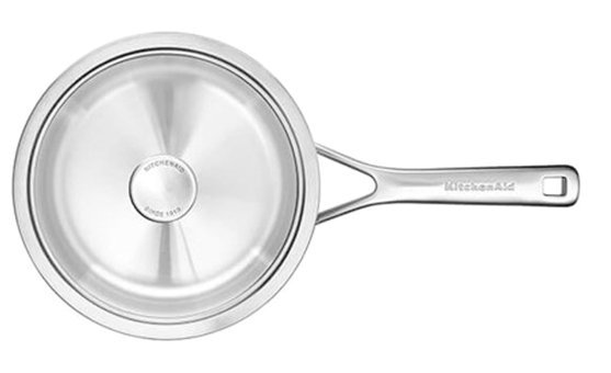 Kitchenaid Artisan Çelik Saplı Paslanmaz Çelik 24 cm Düz Tava Gri