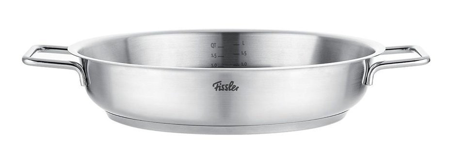 Fissler Pure Collection Çelik Kulplu Paslanmaz Çelik 28 cm Düz Tava Gri