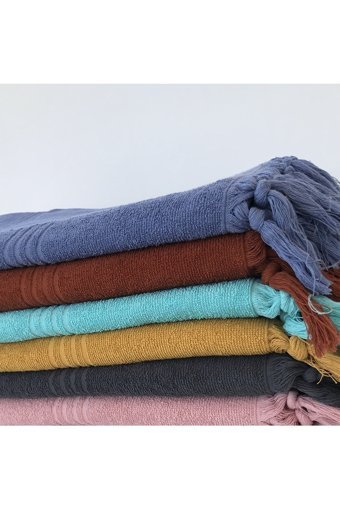 Arelina Textile Pamuklu Plaj Havlusu Bej
