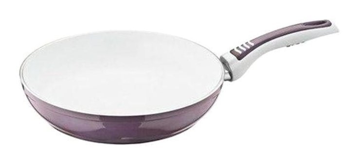 Cem Leylak Plastik Saplı Seramik 24 cm Düz Tava Mor