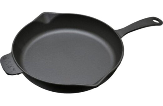Lava Demir Saplı Döküm 34 cm Kızartma Tava Siyah