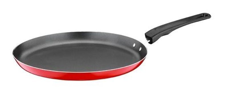 Papilla Redio Plastik Saplı Alüminyum 20 cm Krep Tava Kırmızı