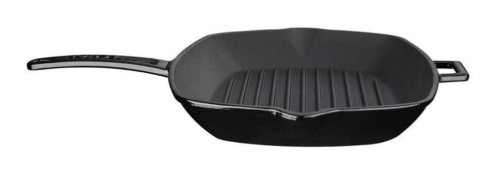 Lava Cookware Demir Saplı Demir Döküm 26x32 cm Grill Tava Siyah