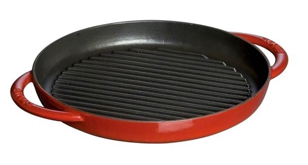 Staub 405103090 Döküm Saplı Döküm 26 cm Grill Tava Kırmızı