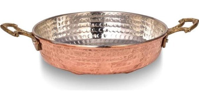 Turna Bakır Dövme Bakır 18 cm Sahan Tava