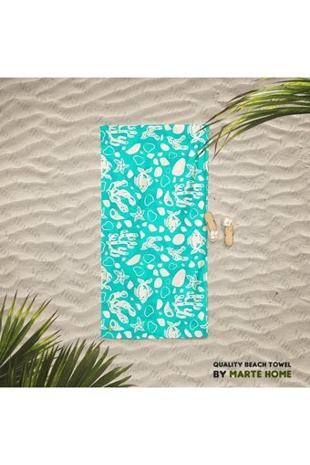 Marte Home Datça ananas Plaj Havlusu Beyaz Sarı