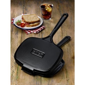 Lava Döküm Saplı Döküm 26 cm Tost Tava Siyah