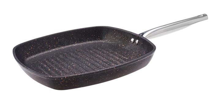 Karaca Avanos Çelik Saplı Alüminyum 28 cm Grill Tava Siyah
