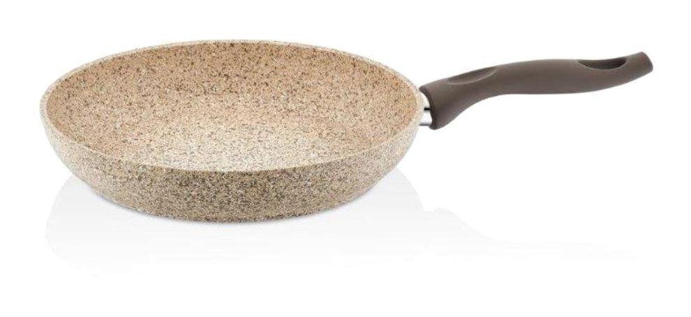 Falez Plastik Saplı Alüminyum 28 cm Düz Tava Krem